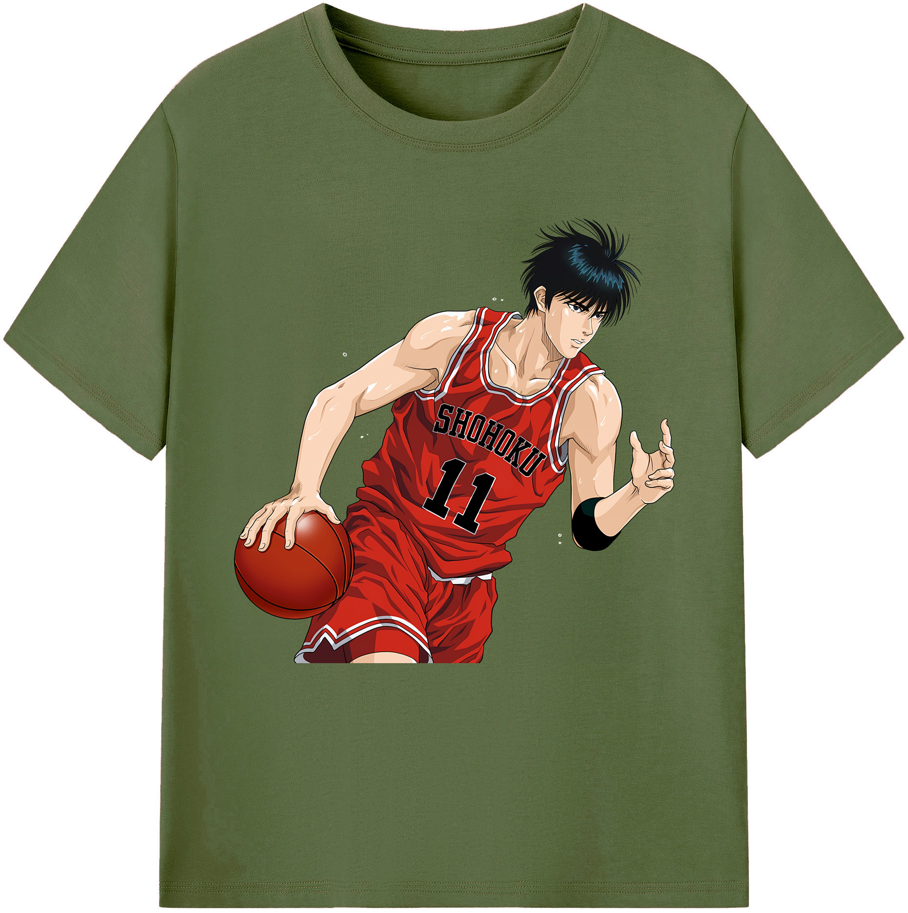 SLAM DUNK／スラムダンク 綿100％半袖Tシャツ（フロントプリント）